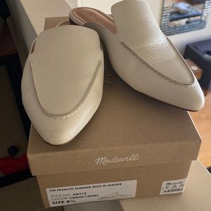 Madewell frances skimmer mule - white